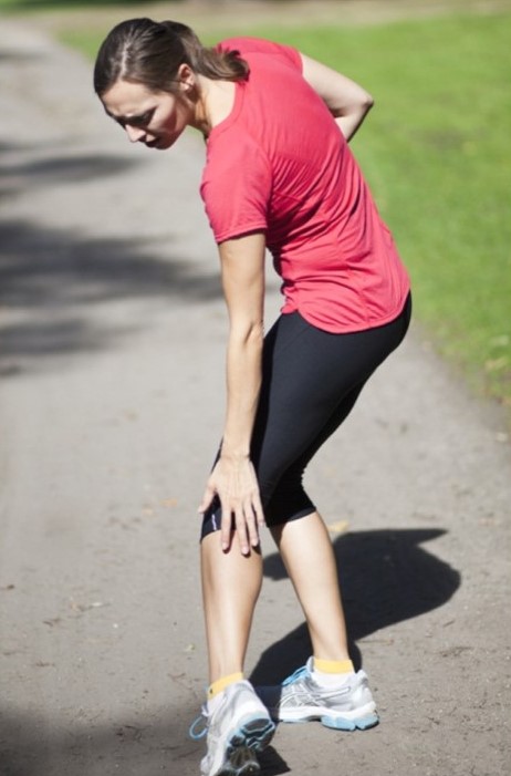 Runner experiencing sciatica pain